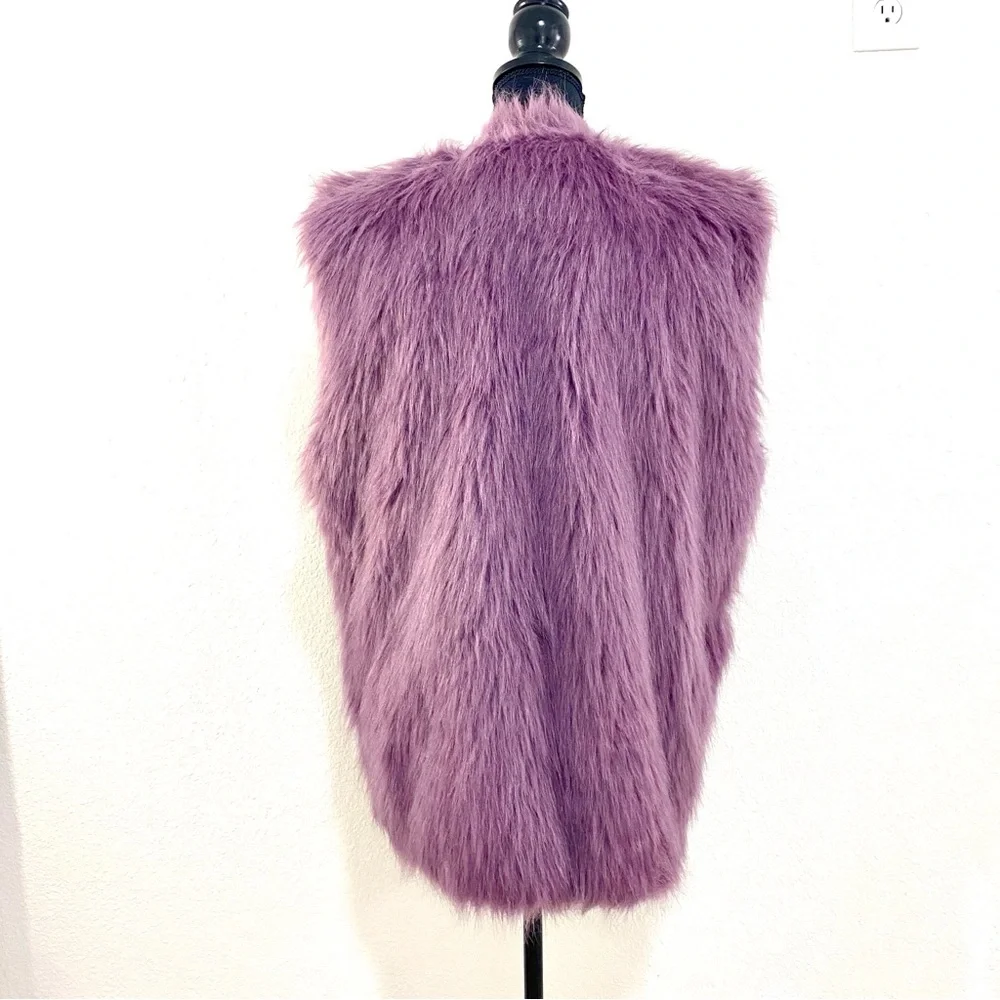 Not Fur Real‎ By Duffel Purple Faux Fur Vest, Club Style, Snow